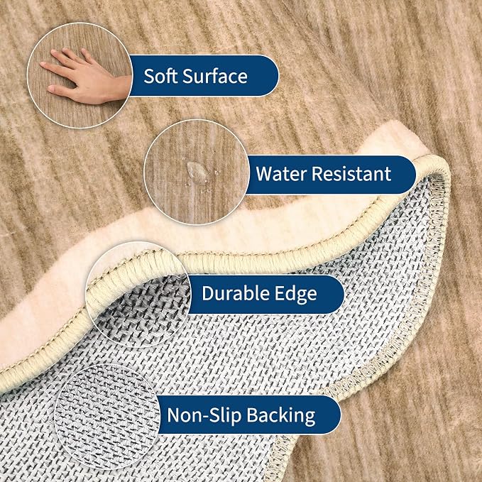 GarveeHome Scalloped Washable Rug 9x12 Area Rug - Image 4