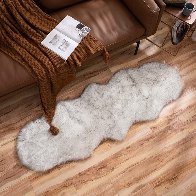 MIULEE Luxury Super Soft Fluffy Area Rug Faux Fur Sheepskin Rug Decorative - Image 6