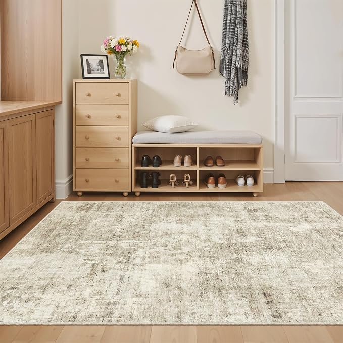 3x5 Rug, Small Area Rug for Kitchen, Machine Washable Non-Slip Throw Rug by Soalmost