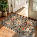 Yamaziot Washable Area Rug, 2x3 Small Entryway Rug Non-Slip Boho Vintage Rug by Yamaziot
