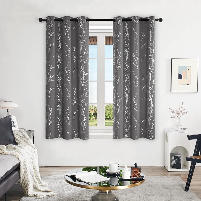 Deconovo Short Kitchen Curtains, 42 x 54 Inch Length 2 Panels Set, Thermal - Image 2