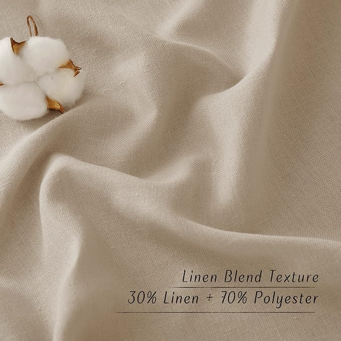 NICETOWN Privacy Light Filtering Linen Curtains & Drapes, Grommet Privacy Added - Image 4