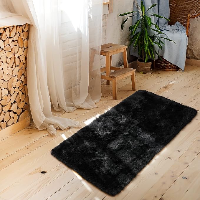 Amearea Shag Fluffy Small Rug, 2x4 Feet Throw Rugs - Image 6