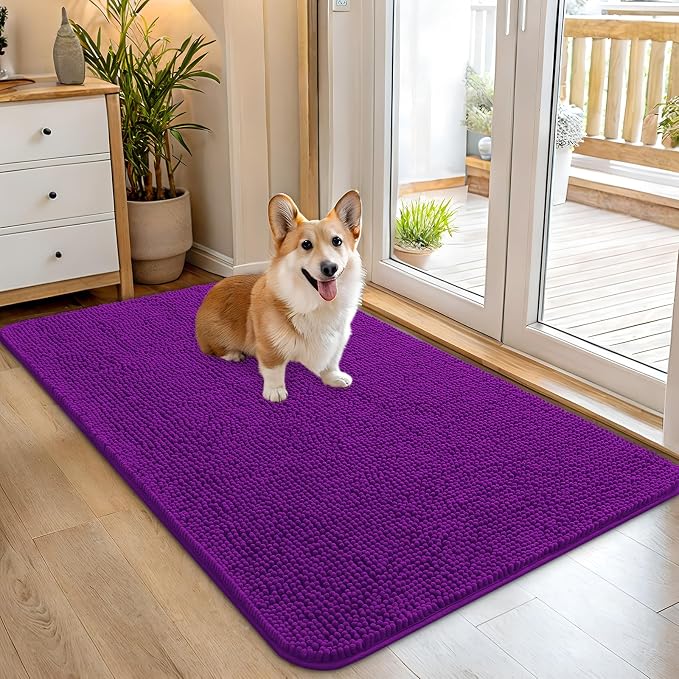 OLANLY Dog Door Mat for Muddy Paws 45x27, Absorbs Moisture and Dirt, Absorbent by OLANLY