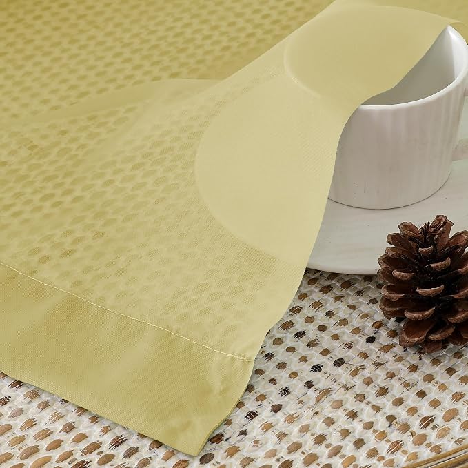Aiyufeng Yellow Sheer Curtains 2 Panel Sets 90 Inches Long - Image 3