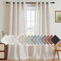 H.VERSAILTEX Natural Linen Grommet Curtains 84 Inch Length by HVERSAILTEX
