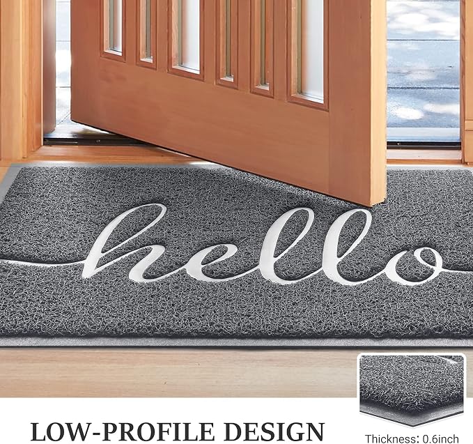 BeneathYourFeet Door Mat Welcome Mat Low Profile Front Doormat Indoor Outdoor - Image 4