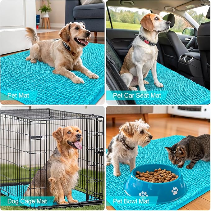 OLANLY Dog Door Mat for Muddy Paws 34x21, Absorbs Moisture and Dirt, Absorbent - Image 7