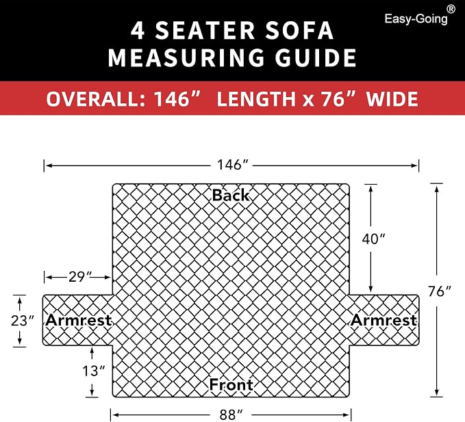 Easy-Going Reversible Couch Cover, 4 Seater Sofa, Peacockblue/Beige | XX-Large - Image 7