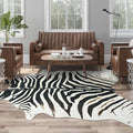 AROGAN Western Faux Fur Zebra Rug, 8 x 10 Feet Premium Animal Skin Print Rug by AROGANAREARUG