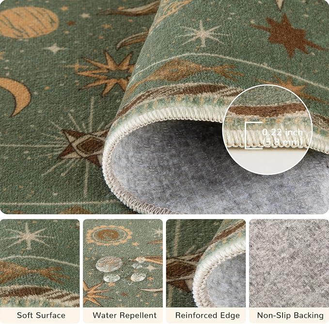 Vacuum-Friendly, 9x12 Washable Area Rug - Image 3