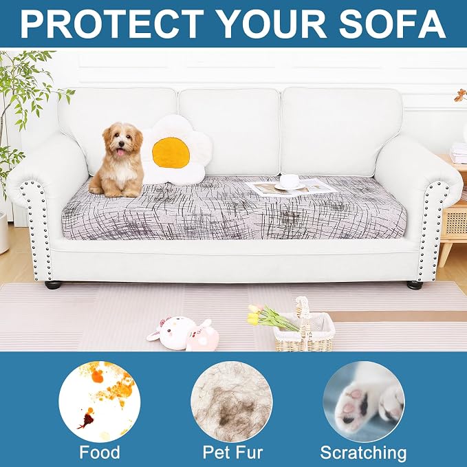 Smiry Printed Couch Cushion Covers, Stretch Soft Couch Covers - Image 7