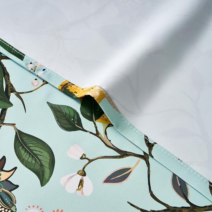 Topfinel Green Floral Curtains 84 Inches Long Vintage French Country Grommet - Image 9