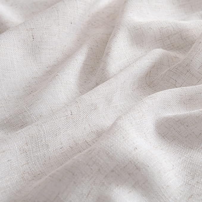 MIULEE White Linen Curtains 120 Inches Long - Image 4