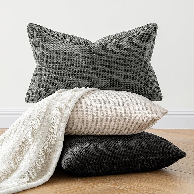 MIULEE Pack of 2 Couch Throw Pillow Covers 20x20 Inch Neutral Beige Modern Boho - Image 4