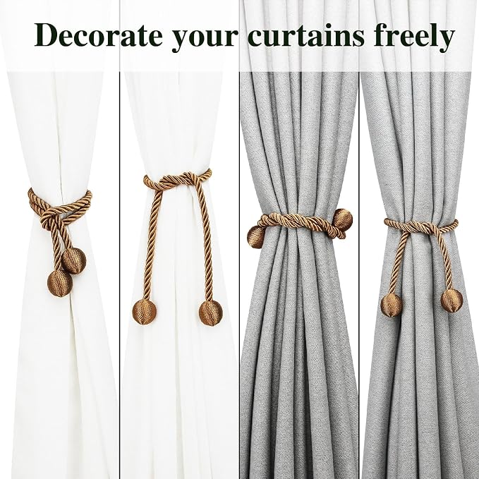 Curtain Tiebacks Outdoor Elegant Decorative Tie Backs Modern Rope Tiebacks - Image 3