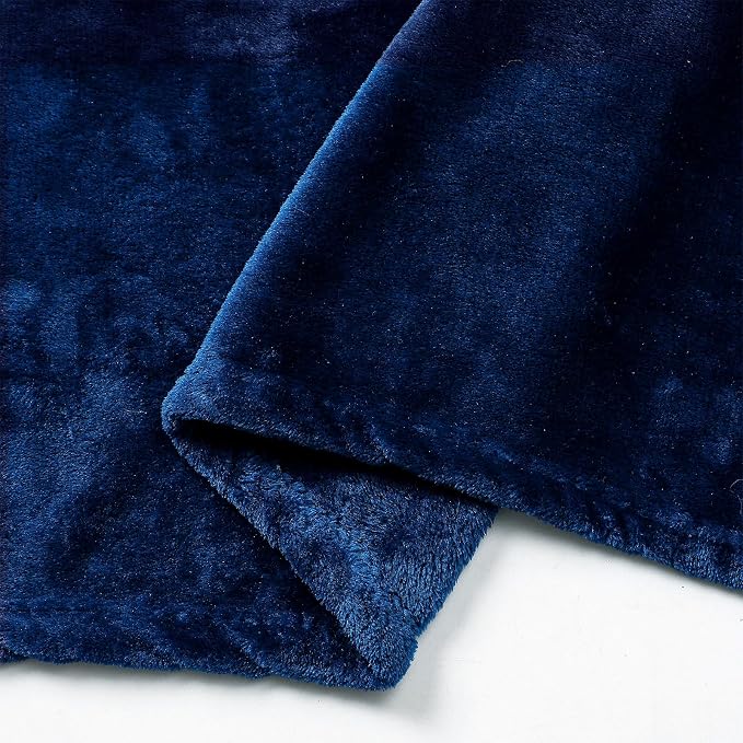 JIAHANNHA Classic Blue Throw Blanket Fleece Blanket Throw Size, Super Soft Cozy - Image 3