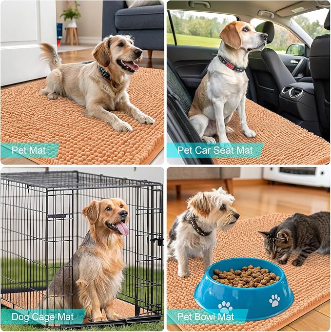 OLANLY Dog Door Mat for Muddy Paws 70x24, Absorbs Moisture and Dirt, Absorbent - Image 7