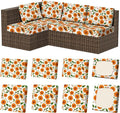 8Pcs Stretch Patio Cushion Covers, Outdoor Couch & Sofa Replacement Slipcovers by VORSHAPE