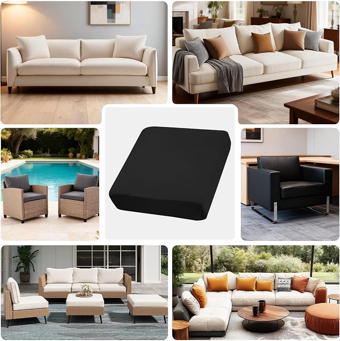 4Pcs Outdoor Cushion Covers, Patio Cushion Covers, Stretch Elastic Slipcovers - Image 3