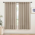 RYB HOME Semi Sheer Linen Blend Curtains by RYBHOME