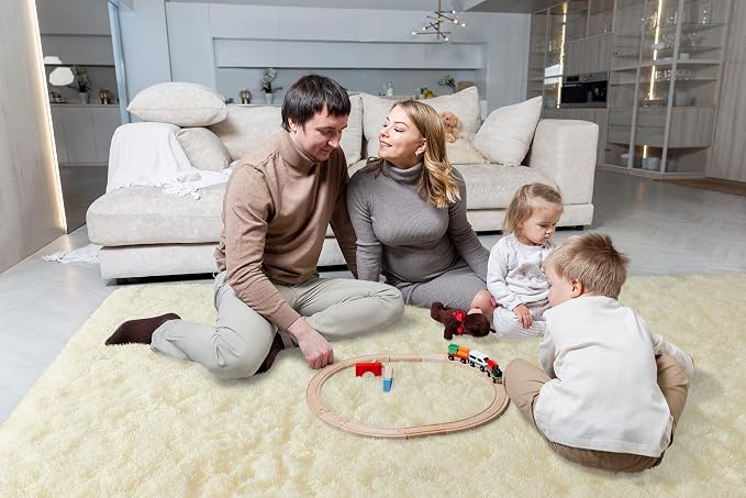 LOCHAS Ultra Soft Indoor Modern Area Rugs Fluffy Living Room Carpets - Image 3