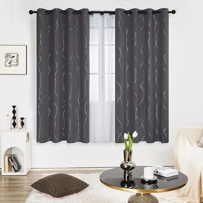 Deconovo Grey Blackout Curtains - Image 2