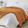 Bigacogo Chunky Knit Throw Blanket by Bigacogo