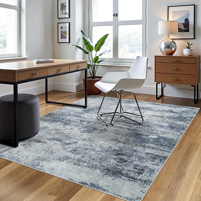 4x6 Area Rugs for Living Room Rug Washable: Abstract Rug for Dining Room - Image 3