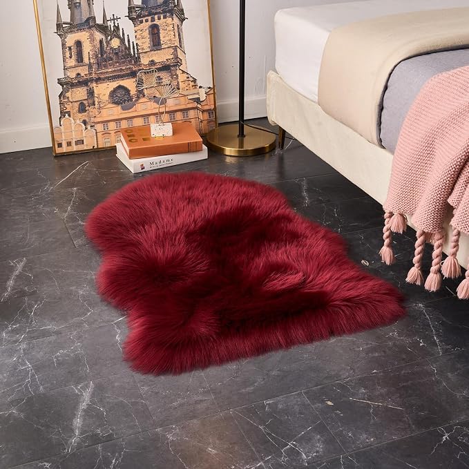 EasyJoy Ultra Soft Fluffy Shaggy Area Rug Faux Fur Rug Chair Cover Seat Pad - Image 3