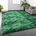 Shag Area Rug, 4 X 6 Tie-Dyed Plush Fuzzy Rugs by Deerhoo