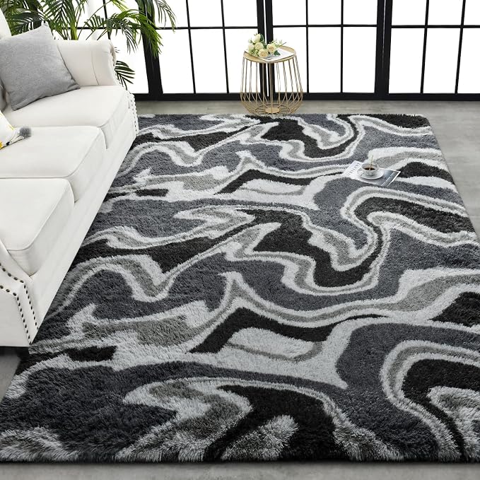 TWINNIS Super Soft Shaggy Rugs Fluffy Carpets, 5x8 Feet, Indoor Modern Plush - Image 8