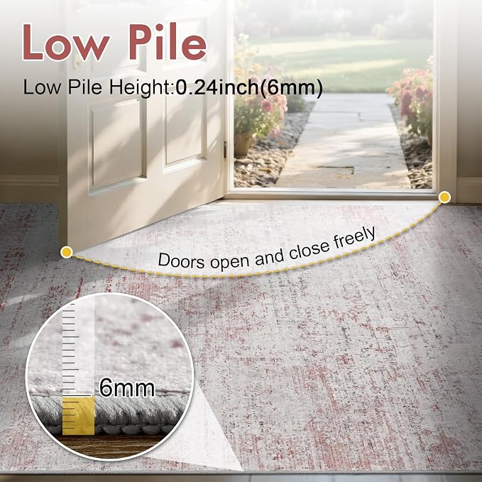 4x6 Ft Area Rugs for Living Room, Soft Non-Slip Washable Rugs Modern Abstract - Image 7