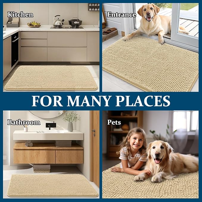 OLANLY Dog Door Mat for Muddy Paws 70x24, Absorbs Moisture and Dirt, Absorbent - Image 8