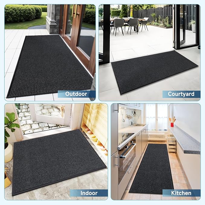 Extra Large Front Door Mat, 5 x 3 Feet Indoor Outdoor Entrance Mat, Heavy Duty - Image 4