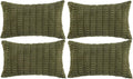 Fancy Homi 4 Packs Boho Moss Green Decorative Throw Pillow Covers 12x20 Inch by Fancy+Homi