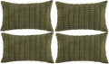 Fancy Homi 4 Packs Boho Moss Green Decorative Throw Pillow Covers 12x24 Inch by Fancy+Homi