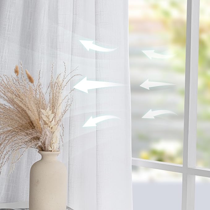 MYSKY HOME Patio White Curtains - Image 5