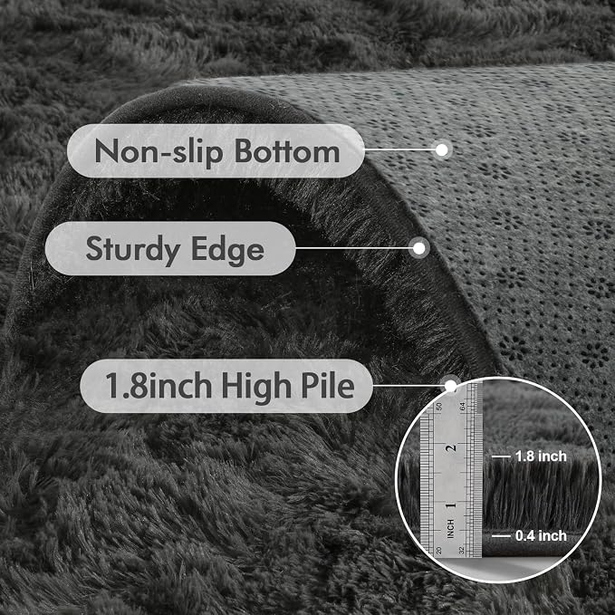 9x12 Ft Extra Large Shag Rugs for Living Room, Ultra Soft Fluffy Furry Area - Image 5