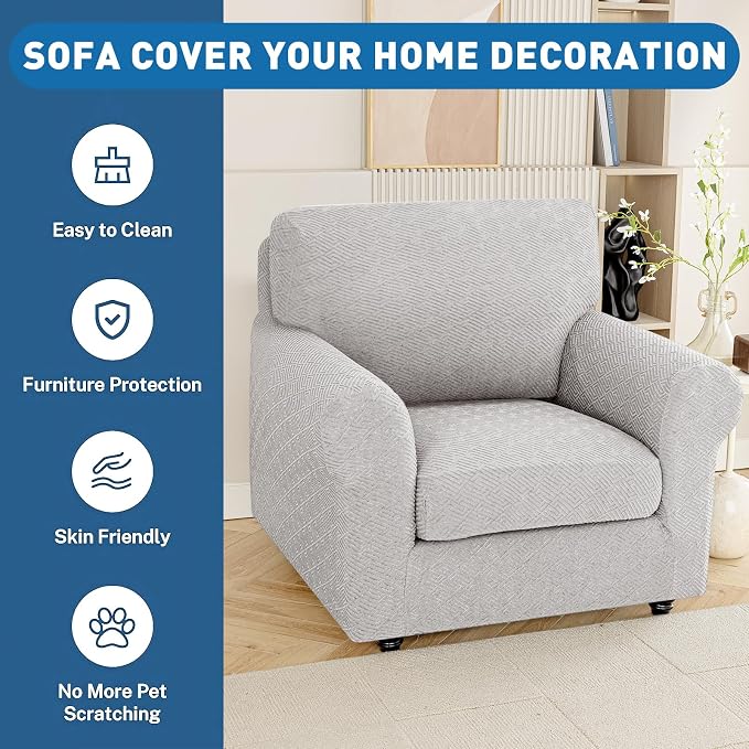 XINEAGE Couch Cushion Covers Seat Cushion Cover Thick Stretch Sofa Slipcovers 1 - Image 7