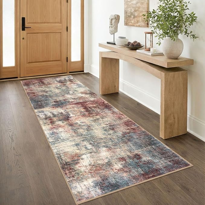 IOHOUZE Abstract Runner Rug 3x8 Ft Washable Runners by iOhouze