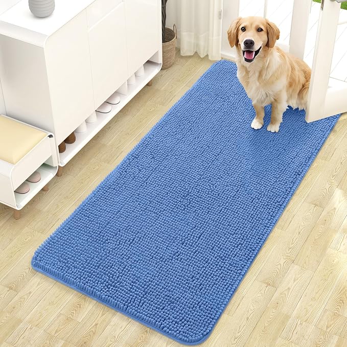 OLANLY Dog Door Mat for Muddy Paws 47x24, Absorbs Moisture and Dirt, Absorbent by OLANLY