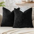 MIULEE Pack of 2 Couch Throw Pillow Covers 16x16 Inch Black Modern Boho Accent by MIULEE