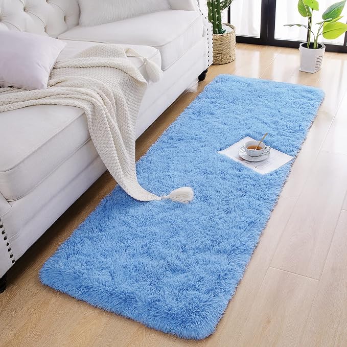 Chicrug Soft Runner Rug for Bedroom Living Room Plush Fluffy Rugs 2x6 Feet - Image 5