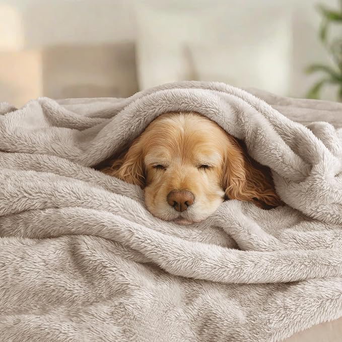 Exclusivo Mezcla Plush Fuzzy Fleece Bed Blanket King Size, Super Soft, Fluffy - Image 3