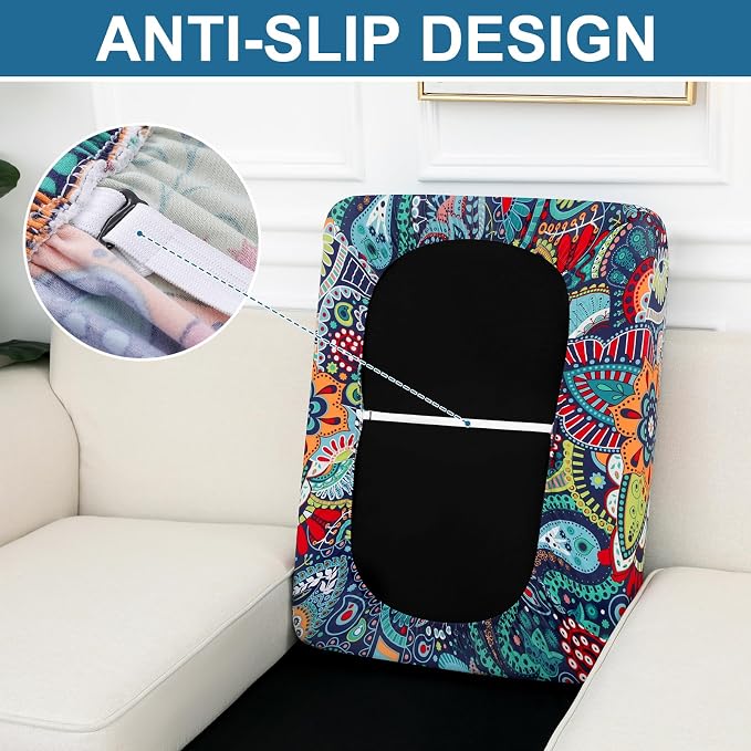Smiry Printed Couch Cushion Covers, Stretch Soft Couch Covers - Image 4
