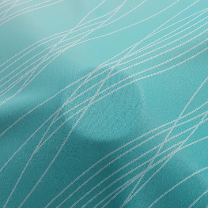 Estelar Textiler Teal and Greyish White Ombre Blackout Curtains 90 Inch Length - Image 8