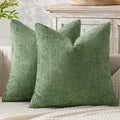 MIULEE Pack of 2 Couch Throw Pillow Covers 18x18 Inch Sage Green Modern Boho by MIULEE