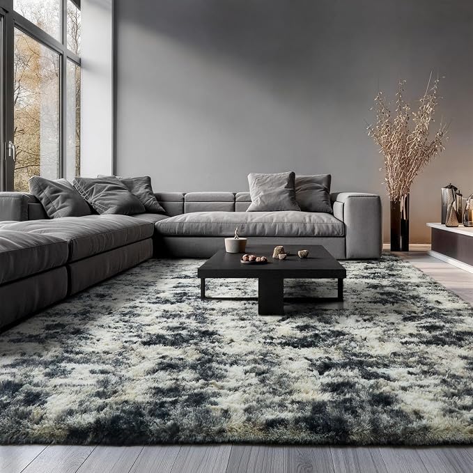 Ophanie Black Gold and Grey Area Rugs - Image 5