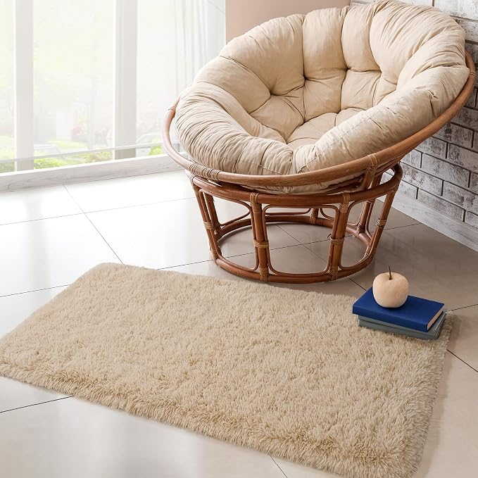 Chicrug Soft Runner Rug for Bedroom Living Room Plush Fluffy Rug 2x4 Feet - Image 5